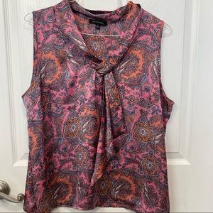 Pink paisley print top